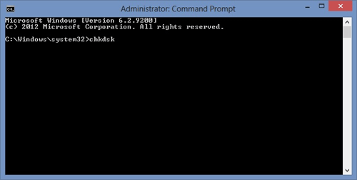 Command Prompt Windows, CHKDSK